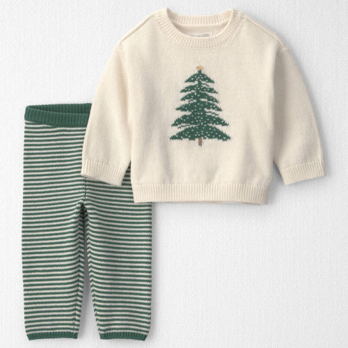 Baby 2-Piece Organic Cotton Sweater Knit Top & Pant Set | Carter’s Oshkosh Canada