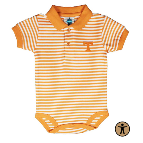 Alumni Hall Tennessee Infant Striped Polo Bodysuit