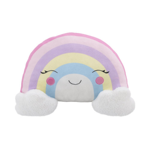 NoJo Little Love by NoJo Rainbow Shaped Plush Sherpa Decorative Pillow with Clouds & Reviews | Wayfair
