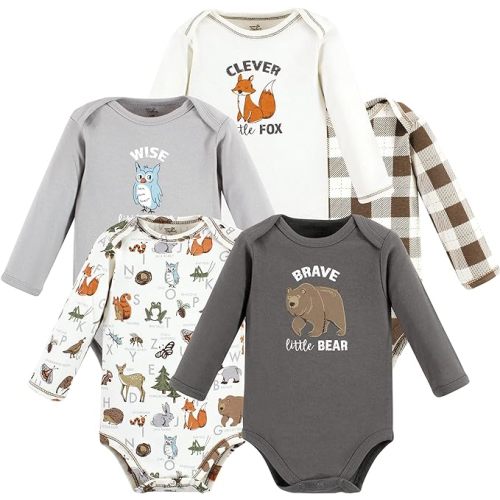 Touched by Nature Unisex Baby Organic Cotton Long-Sleeve Bodysuits