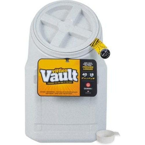 GAMMA2 Vittles Vault Stackable Pet Food Storage, Gray, 60-lb - Chewy.com