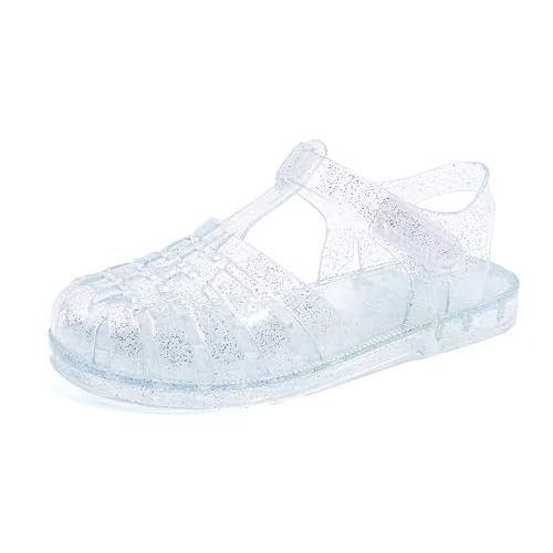 GUGUYeah Jelly Sandals for Girls,Closed Toe Princess Costume Summer Dress Shoes Fisherman Gladiator Water Beach Flat Sandals for Toddler/Little Kid/Big Kid