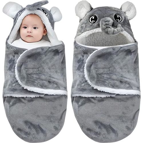 Baby Swaddle Blanket – Ultra Soft Plush Wrap for Newborns 0-6Months, Warm Sherpa Receiving Blanket Essential for Infant Sleep