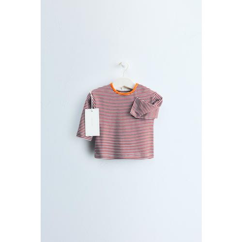 Zara Timeless - Striped T-Shirt - Maroon | ZARA United States
