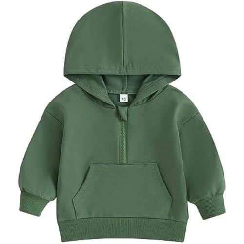 Ledy Champswiin Unisex Baby Boy Girl Clothes Hooded Sweatshirts Solid Color Long Sleeve Hoodies Toddler Top