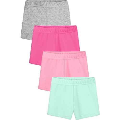 Resinta 4 Pack Baby and Toddler Girls' Cotton Bike Shorts
