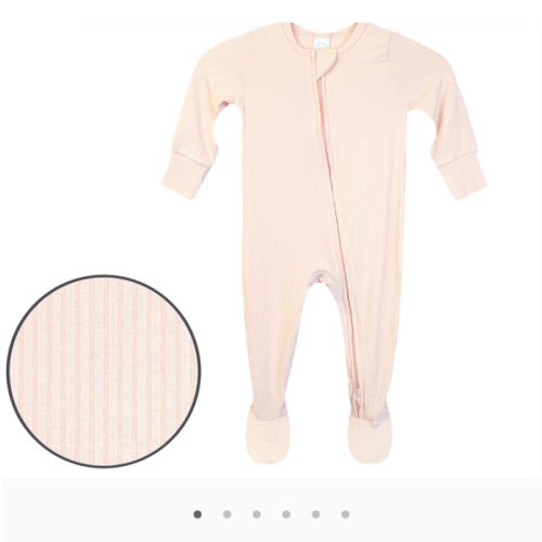 Rosie Ribbed Zipper Footies