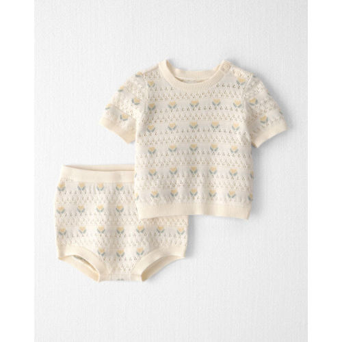 Baby Girl Organic Cotton Sweater Set in Honey Floral Print  - Little Planet | Carter's