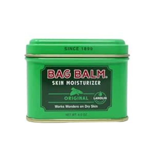Bag Balm Vermont's Original Skin Moisturizer - Full Body Hydrating Skin Care: Dry Hands, Lips, Face, Feet & More - Unscented, Cruelty & Paraben Free - Day & Night, Men & Women (4oz Tin, Made in USA)