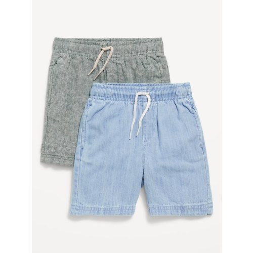 Functional Drawstring Shorts 2-Pack for Toddler Boys