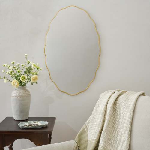 Jane Brass Scalloped Framed Mirror – Magnolia