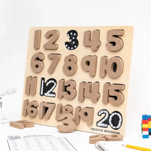 Number Chalkboard Puzzle For Baby | Colored Organics®