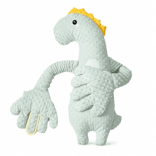 Gofinoday Remote Control Patting Plush Pillow, Green Dinosaur Stuffed Animal