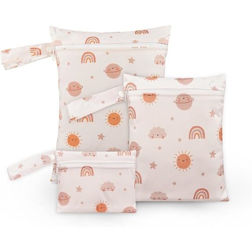 3-Piece Waterproof Wet Dry Bag Set with Zipper - Durable Travel Organizer for Swimming, Diapers, Baby, Gym & Beach Accessories