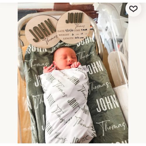 Newborn Name Blanket,Swaddle,Blanket, for Baby Boy.