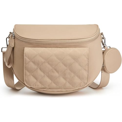 G4Free Small Diaper Bag with Portable Changing Pad Nylon Crossbody Purse Bum Bags with Wipe Pocket Women