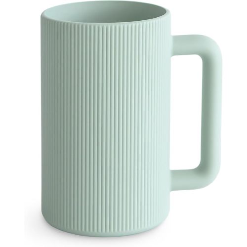 mushie Baby Bath Rinse Cup | 100% Food Grade Silicone | Shampoo & Body Washing Rinser Cup for Kids (Cambridge Blue)