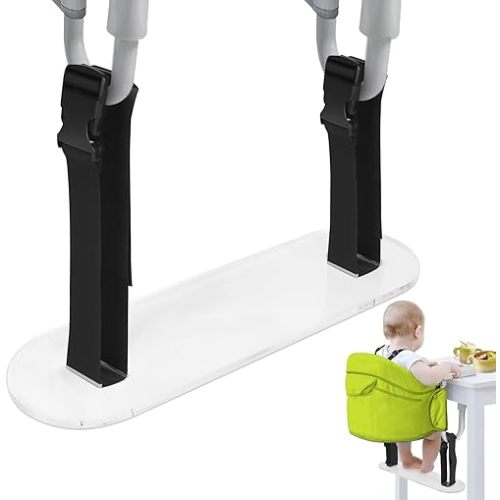 Acrylic Baby Footrest Compatible with Inglesina Fast Table Chair，0.3inches Thick Sturdy Adjustable Foot Rest Fit for Hook On High Chairs for High Chair That Attaches to Table (Chairs Not Included)​​