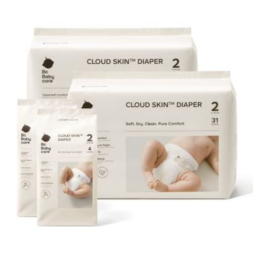 Bc Babycare Cloud Skin™ Diaper Max Absorbency Leak-Proof & Hypoallergenic for Sensitive Skin - Size 2 - 70ct