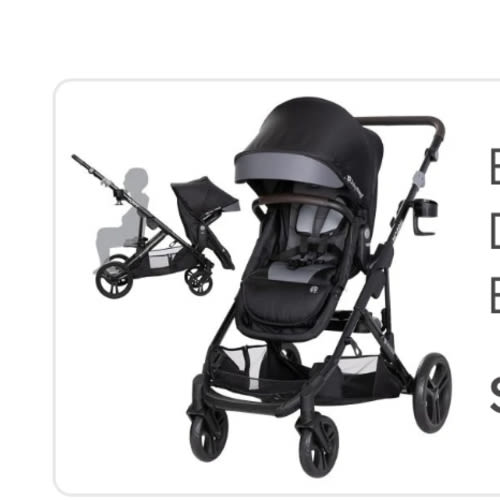 Baby Trend Morph Single to Double Modular Stroller, Dash Black