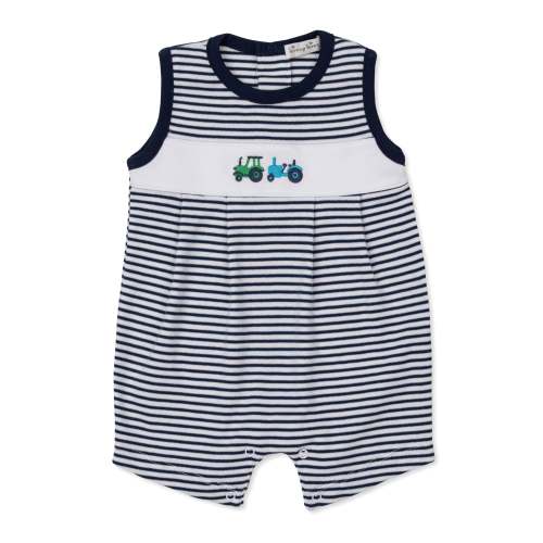 Trusty Tractors Sleeveless Stripe Playsuit