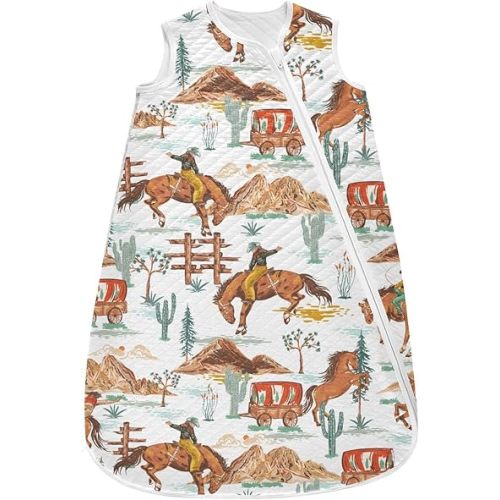vvfelixl Western Cowboys Rodeo Baby Sleeping Bag Sleep Sack,Baby Wearable Blanket Sleep Suit for 0-6 Months