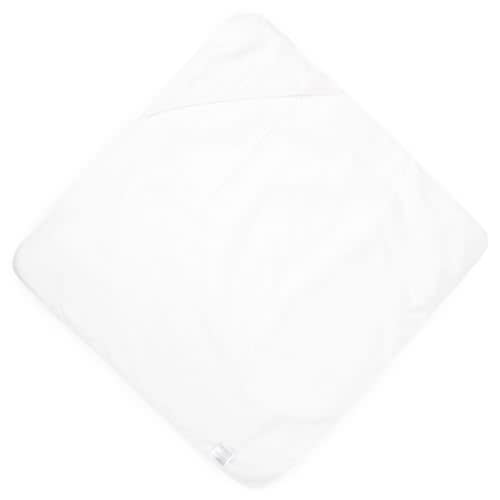 Little Unicorn Premium Infant Hooded Bath Towel| Soft & Absorbent Cotton & Terry Fabric for Newborns (White)