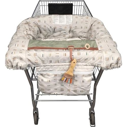 Boppy Preferred Shopping Cart & High Chair Cover, 360 Padded Baby Seat Cover & Toy