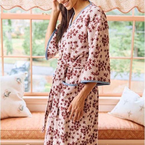 Women’s Bell Sleeve Plush Robe Rasberry Rose Small