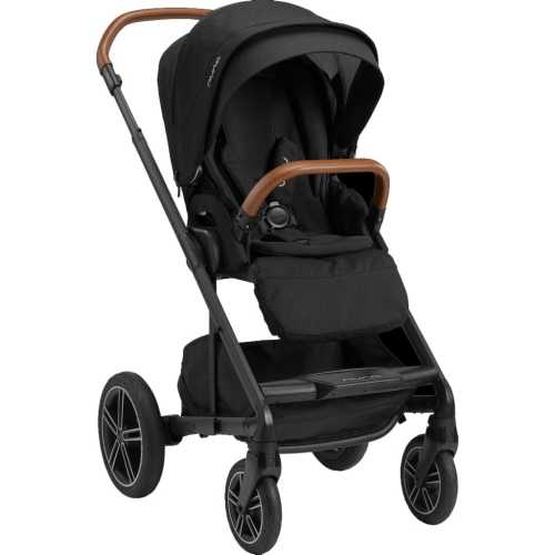 Nuna MIXX Next Stroller with Magnetic Buckle - Caviar/ Cognac
