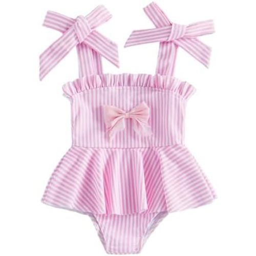 Nyapruwe Baby Girl Swimsuit Infant One Piece Swimwear Toddler Sleeveless Skirt Bathing Suit Summer Beach Swim Suits
