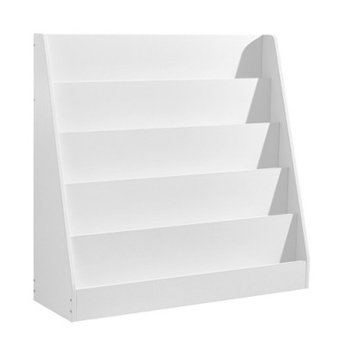 SONGMICS CUSTOS Collection - Kids Bookcase, 5-Tier Montessori Bookshelf, Front-Facing Book Display Rack, for 11.8 x 31.5 x 31.5 ", Cloud White