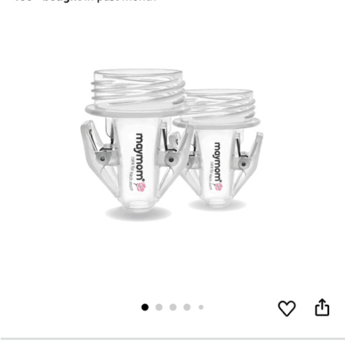 Maymom Breastmilk Storage Bag Adapters Compatible with Avent, Spectra S1, S2 Pumps with Wide Mouth Flange; Clear BPA Free Material; Boiling Water Safe; Do Not Use Microwave or Steamer Bag to Sanitize