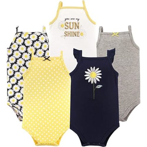 Hudson Baby Unisex Baby Cotton Sleeveless Bodysuits