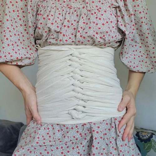 SageAbay Premium Organic Cotton Bengkung Belly Wrap | Postpartum & Diastasis Recti Support 'Kayla'
