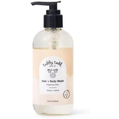 Tubby-Todd Hair & Body Wash, Fragrance Free, 8.5 fl oz, Pump Bottle