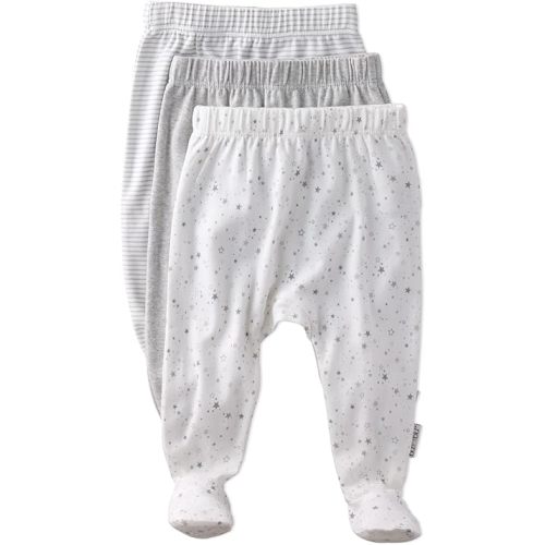 Unisex-Baby Fallon 3-Pack Footed Pants 100% Organic Cotton Bottoms for Baby Boys & Girls