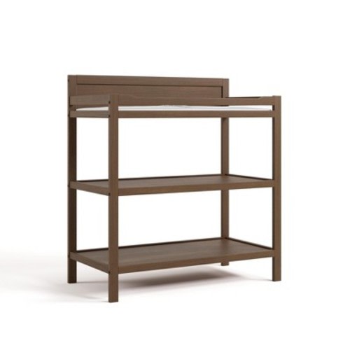 Storkcraft Alpine Changing Table with Water-Resistant Changing Pad Hazelnut