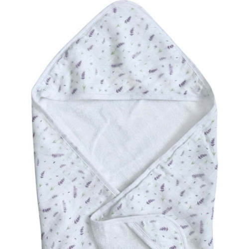 Hooded Towel, French Lavender - Dear Perli | Maisonette
