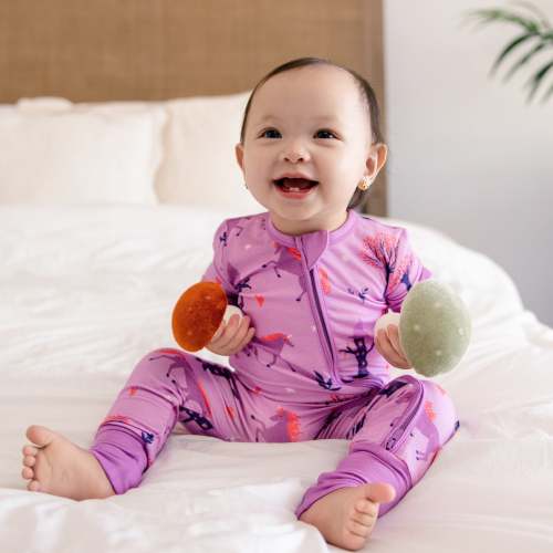Larkspur Baby | Romper Pajamas | Convertible Footed Romper in Unicorns