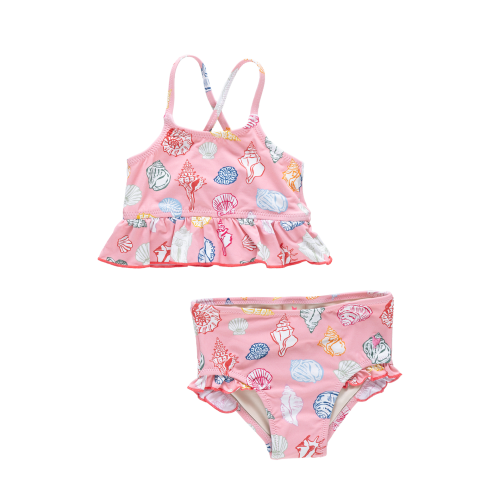 Baby Girls Joy Tankini - Pink Seashells