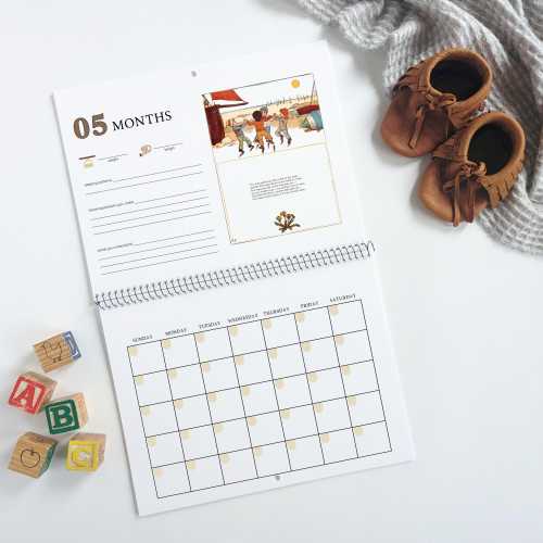 Your First Year Baby Calendar | Kate Greenaway Illustrations | Vintage Art | Newborn Keepsake Journal | Undated |Nursery |Milestone Stickers