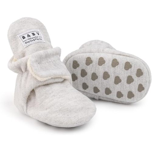 Sawimlgy  Baby Girl Boy Cotton Booties Stay On Sock Slippers Soft Bedroom Shoes Non-Skid Ankle Boots With Grippers Toddler Crib Warm Shoe First Walker Birthday Shower | Non-Skid, Stay On, Soft, Warm, With Grippers, Toddler, Crib, Bedroom, Shoes, Shoe