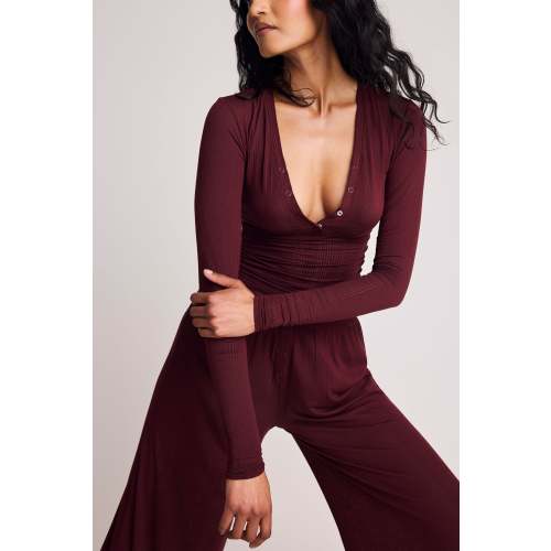 Whipped Henley in Garnet – Negative