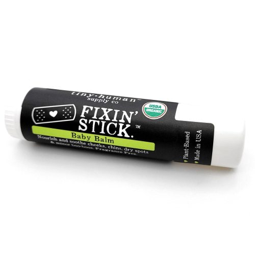 Amazon.com: Fixin' Stick USDA Organic Baby Balm Stick 0.5oz, 1-pack, Made in USA | Baby's Red Cheeks, Drooly Chins, Drippy Noses and Dry Skin. No Artificial Dyes, Fragrances or Petrolatum. Cruelty Free.