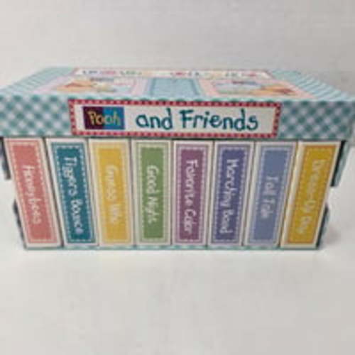 VINTAGE Pooh and Friends Disney Board Book Block Set of 8 Hardcover 1999