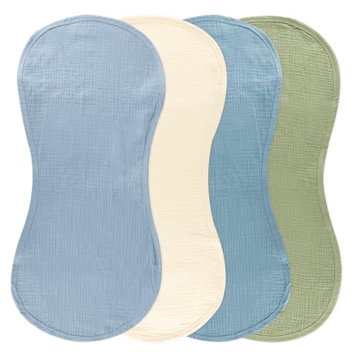 4 Pcs Changing Pad Liners Fits in Peanut Shape Changing Pad Waterproof Diaper Mats Organic Cotton Peanut Mats are Warm on a Baby's Back, Washable Reusable (Blue)