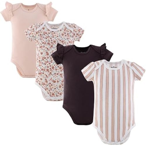 The Peanutshell 4pk Baby Girl Bodysuits, 0-24M Baby Clothes - Cottage Girl