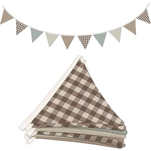 Nursery Decor Boho Pennant Banner Flags,Toddler Girl Room Decor, Boho Nursery Baby Girls Boys Banner Toddler Room Decor,Flags 11Ft Bunting Flags Fabric for Baby Shower Birthday Party