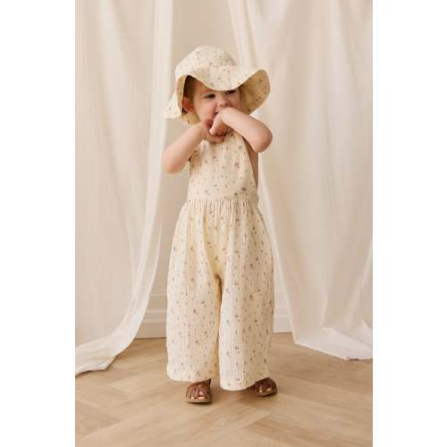 Organic Cotton Muslin Lana Jumpsuit - Dina Antique